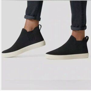 Rothy’s the Chelsea Black Ankle Slip On High Top Sneaker